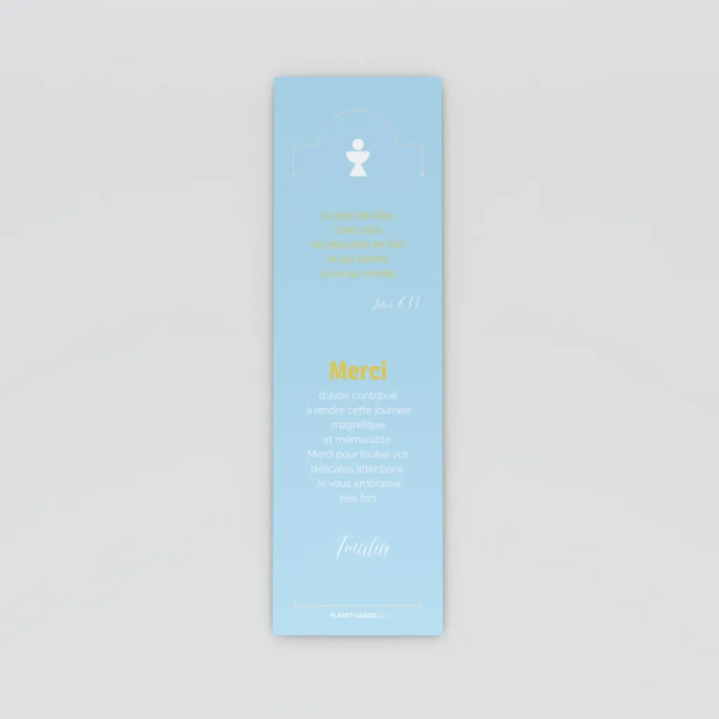 Carte Remerciement Communion^Planet cards Photo et pictogrammes