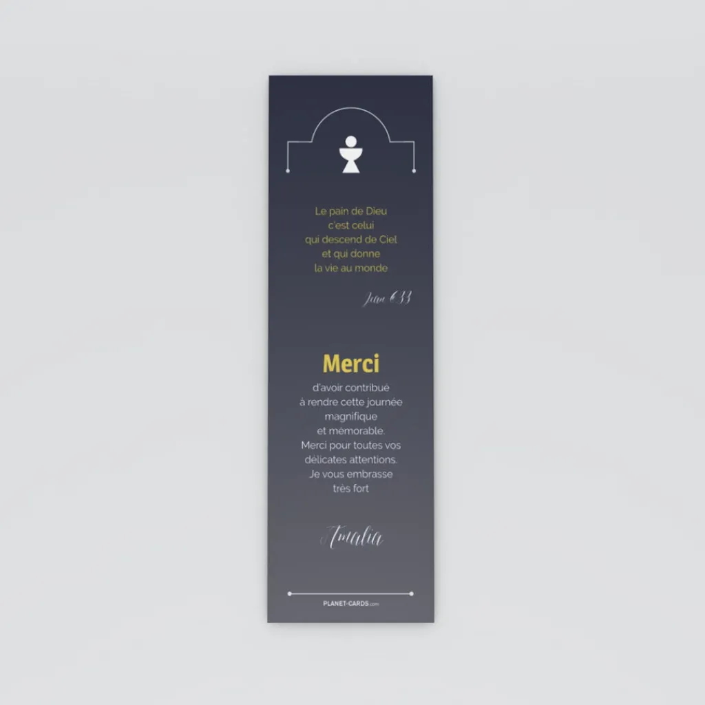 Carte Remerciement Communion^Planet cards Photo et pictogrammes