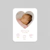 Faire-part Naissance Fille^Planet cards Photo et Pictos en Coeur