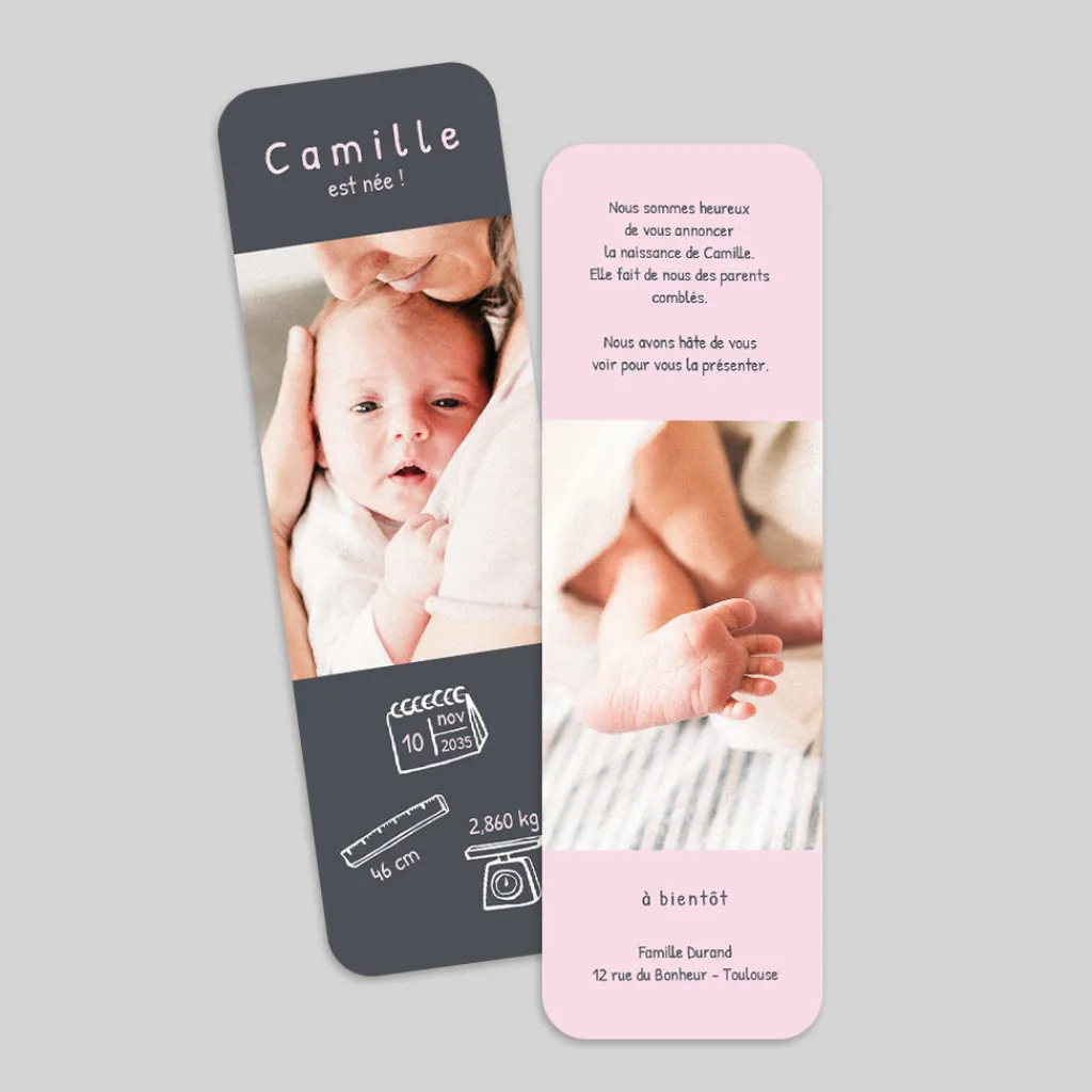 Faire-part Naissance Original | Faire-part Naissance Marque-page^Planet cards Photo tout chou
