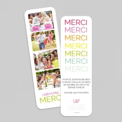 Carte Remerciement Mariage Originale | Carte Remerciement Mariage Marque-page^Planet cards Photobooth