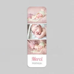 Carte Remerciement Naissance Classique^Planet cards Photomaton