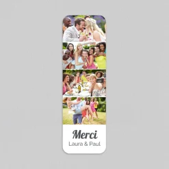 Carte Remerciement Mariage Originale | Carte Remerciement Mariage Marque-page^Planet cards Photomaton de jeunes mariés