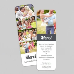 Carte Remerciement Mariage Originale | Carte Remerciement Mariage Marque-page^Planet cards Photomaton de jeunes mariés