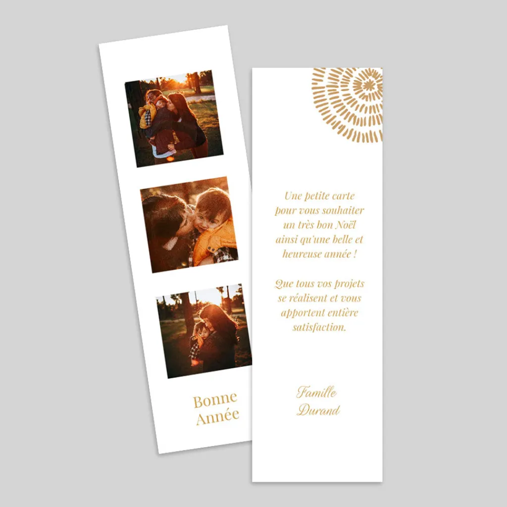 Carte De Vœux Famille | Carte De Vœux Photo^Planet cards Photomaton doré