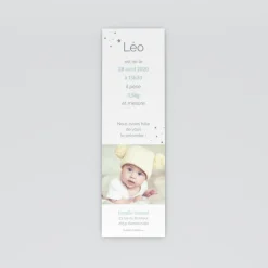 Carte Remerciement Naissance Classique^Planet cards Photos bébé et étoiles