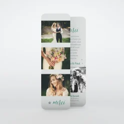 Carte Remerciement Mariage Marque-page^Planet cards Photos etoilés
