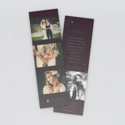 Carte Remerciement Mariage Marque-page^Planet cards Photos etoilés