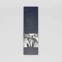 Carte Remerciement Mariage Marque-page^Planet cards Photos etoilés