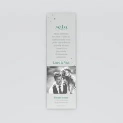 Carte Remerciement Mariage Marque-page^Planet cards Photos etoilés