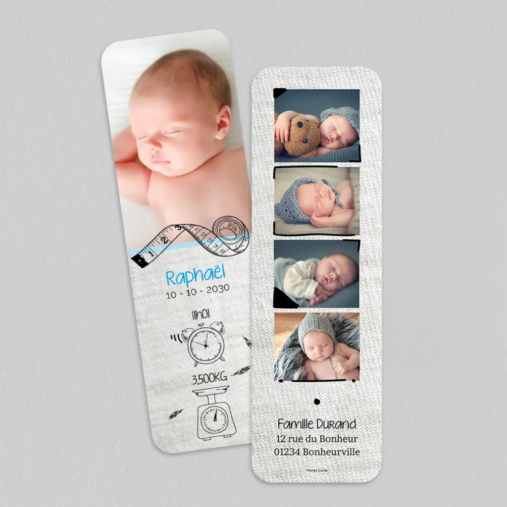 Faire-part Naissance Marque-page | Faire-part Naissance Garçon^Planet cards Pictos