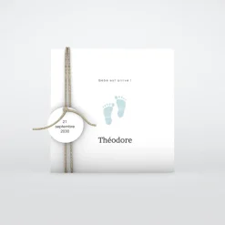 Faire-part Naissance Garçon^Planet cards Pieds Bleus