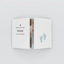 Faire-part Naissance Garçon^Planet cards Pieds Bleus
