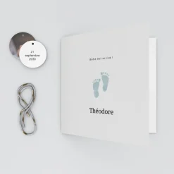 Faire-part Naissance Garçon^Planet cards Pieds Bleus