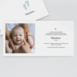 Faire-part Naissance Garçon^Planet cards Pieds Bleus