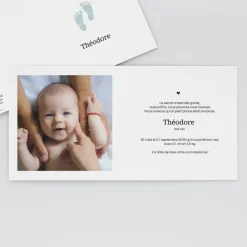 Faire-part Naissance Garçon^Planet cards Pieds Bleus