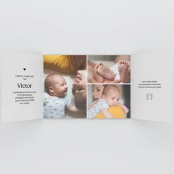 Faire-part Naissance Garçon^Planet cards Pieds Bleus