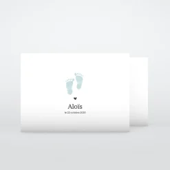 Faire-part Naissance Garçon^Planet cards Pieds Bleus