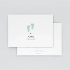 Faire-part Naissance Garçon^Planet cards Pieds Bleus