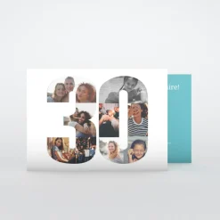 Carte Invitation Anniversaire Adulte Moderne^Planet cards Pêle mêle 30 ans