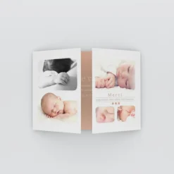 Carte Remerciement Naissance Classique^Planet cards Pêle-mêle douceur