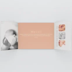 Carte Remerciement Naissance Classique^Planet cards Pêle-mêle douceur