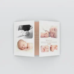 Carte Remerciement Naissance Classique^Planet cards Pêle-mêle douceur