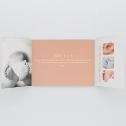 Carte Remerciement Naissance Classique^Planet cards Pêle-mêle douceur