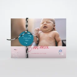 Faire-part Naissance Animaux | Créations En Collaboration^Planet cards Poisson et Coquillage Rose