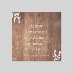Faire-part Mariage Champêtre | Gamme Complète^Planet cards Proverbe et Bois