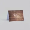 Marque-place Mariage^Planet cards Proverbe et Bois