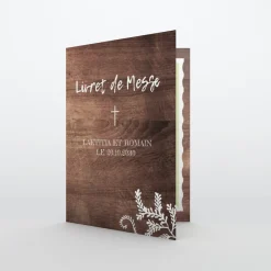 Livret De Messe Mariage^Planet cards Proverbe et Bois