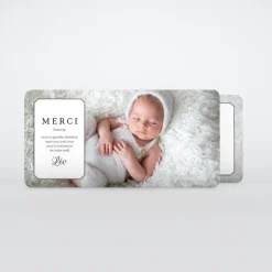 Carte Remerciement Naissance Classique^Planet cards Ptites chaussettes