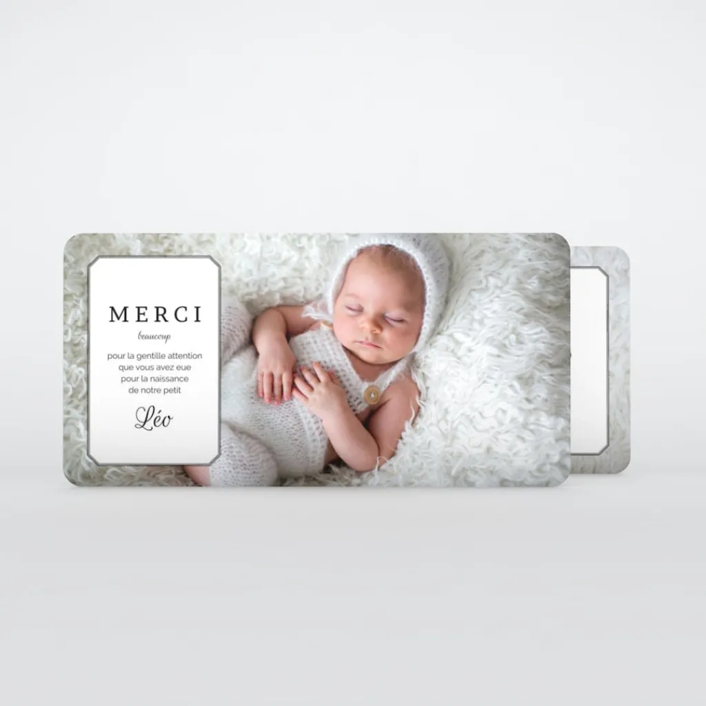 Carte Remerciement Naissance Classique^Planet cards Ptites chaussettes