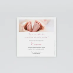 Carte Remerciement Naissance Classique^Planet cards Quatre photos de bébé