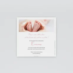 Carte Remerciement Naissance Classique^Planet cards Quatre photos de bébé