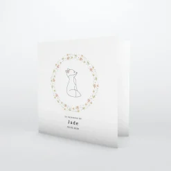 Faire-part Naissance Animaux^Planet cards Renard et Cadre Liberty