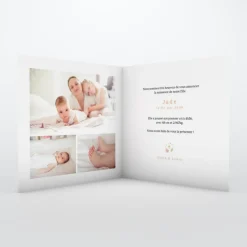 Faire-part Naissance Animaux^Planet cards Renard et Cadre Liberty