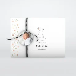 Faire-part Naissance Animaux^Planet cards Renard et Couronne Liberty