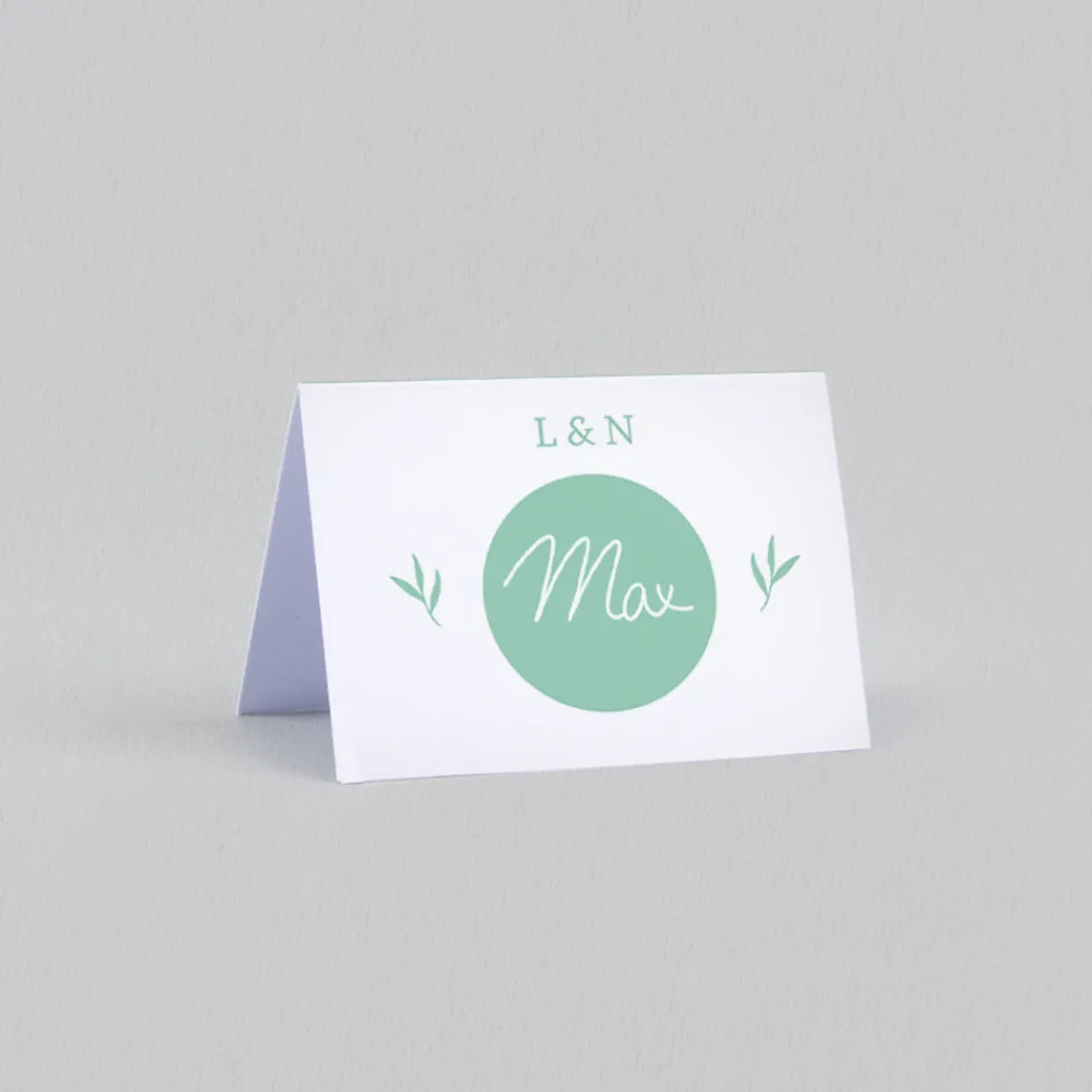 Marque-place Mariage^Planet cards Romance classique