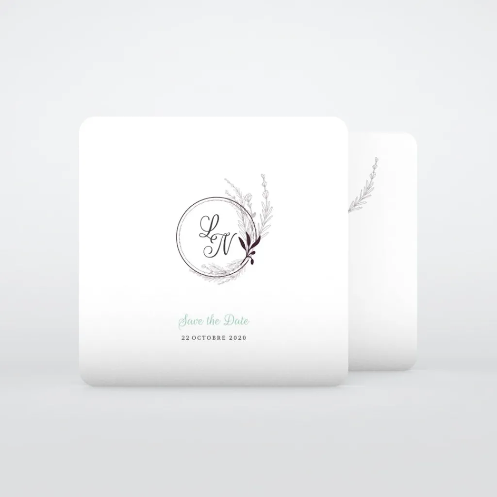 Save The Date^Planet cards Romance classique