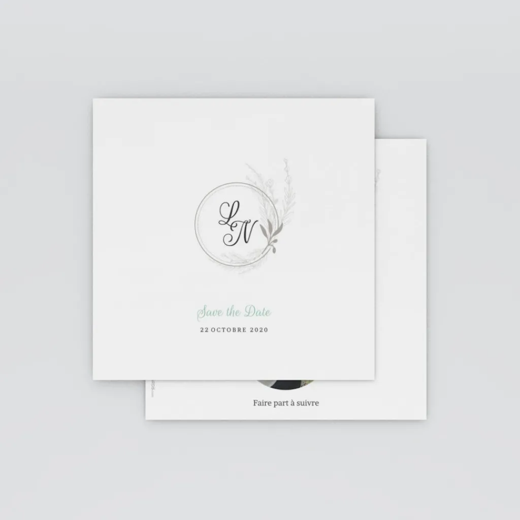 Save The Date^Planet cards Romance classique