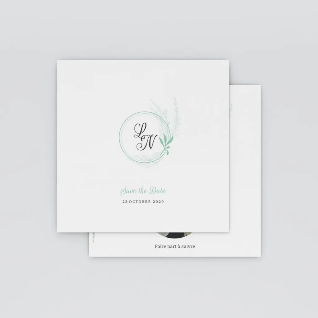 Save The Date^Planet cards Romance classique