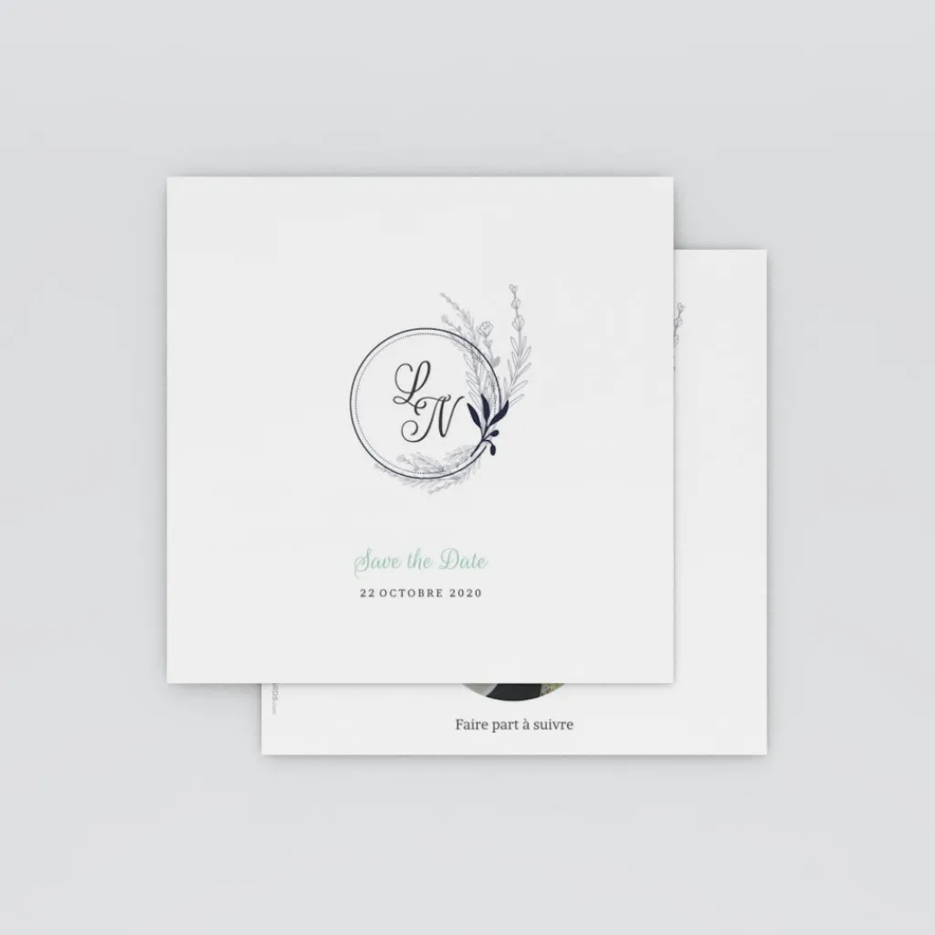 Save The Date^Planet cards Romance classique
