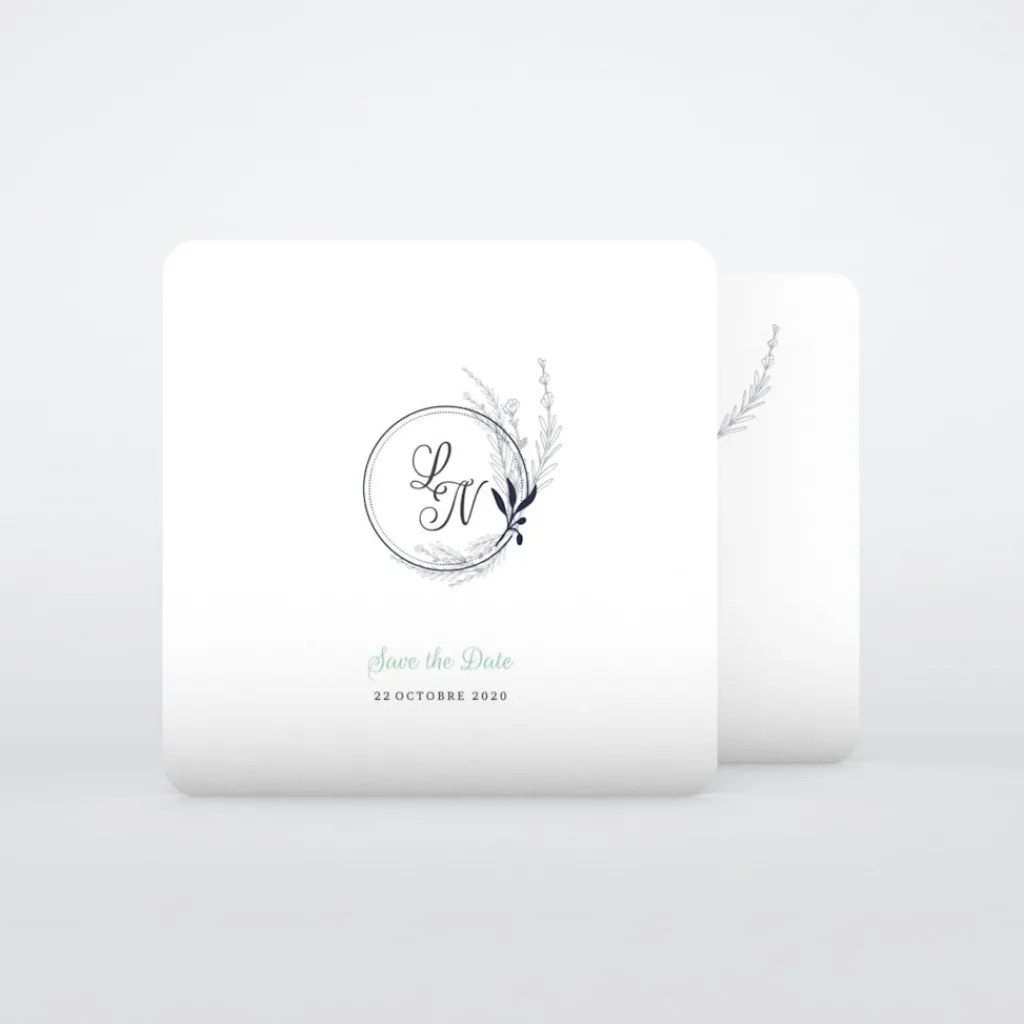Save The Date^Planet cards Romance classique