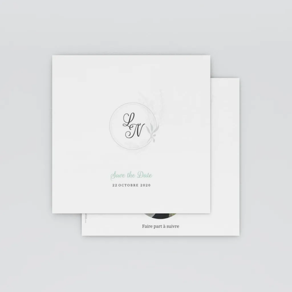 Save The Date^Planet cards Romance classique