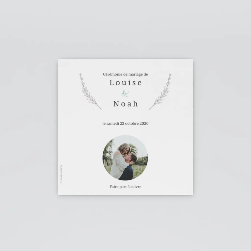 Save The Date^Planet cards Romance classique