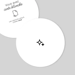 Carte 100% Personnalisable | Carte 100% Personnalisable^Planet cards Rond Recto Verso 14 cm