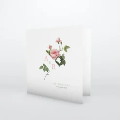 Faire-part Mariage Champêtre^Planet cards Roses Et Initiales