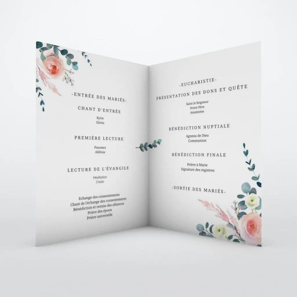 Livret De Messe Mariage^Planet cards Rêve d'été